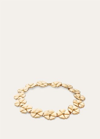 Bloeiende linnen bloemenketting