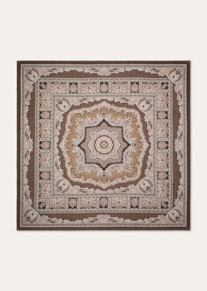 Bloemen Majolica Foulard 90 x 90