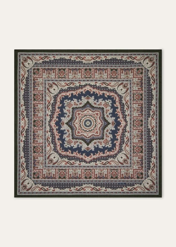 Bloemen Majolica Foulard 90 x 90