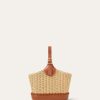 Bobbin Bucket tas van riet