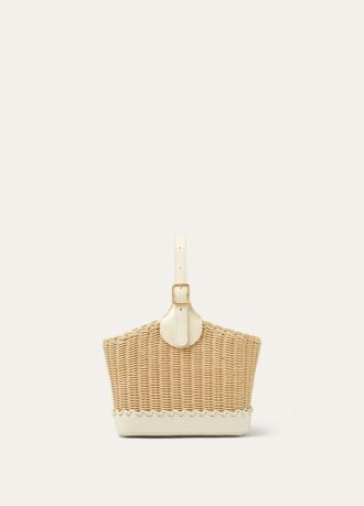 Bobbin Bucket tas van riet
