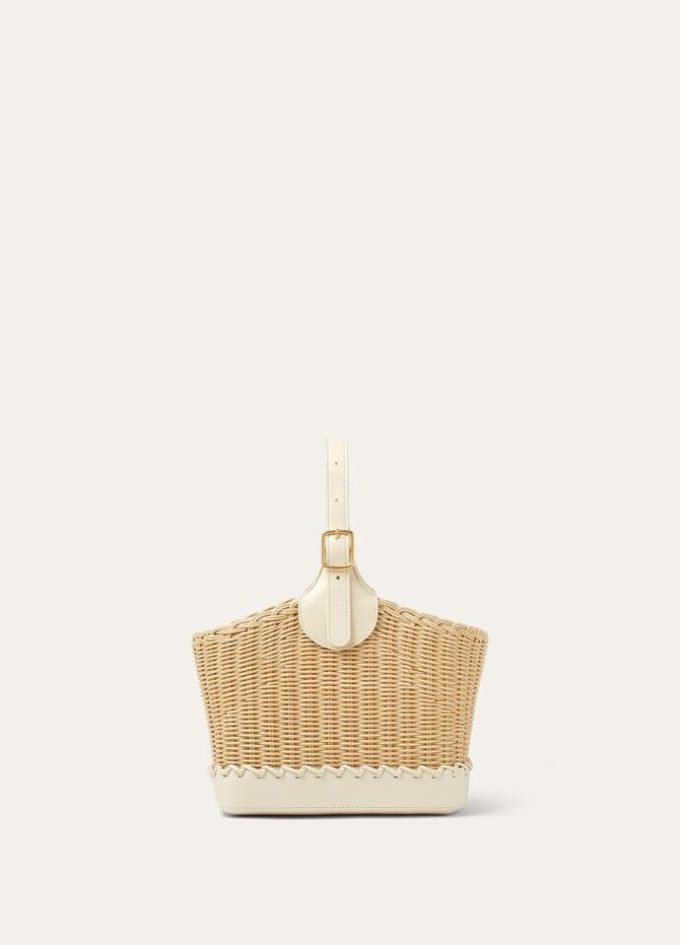 Bobbin Bucket tas van riet