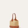 Bobbin Bucket tas van riet
