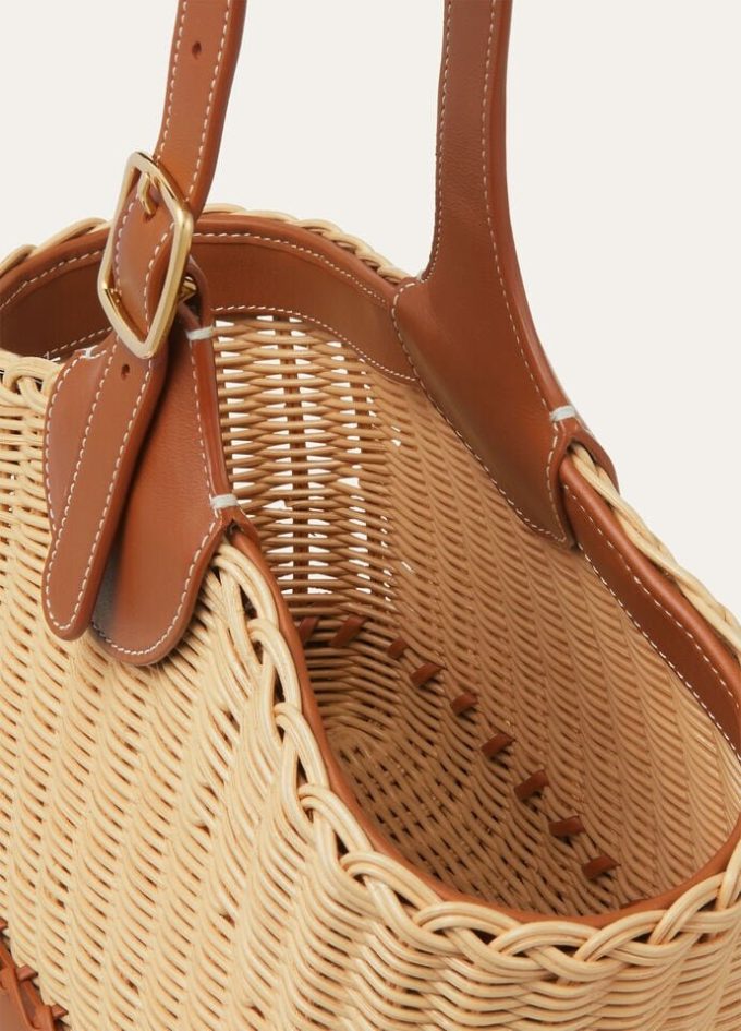 Bobbin Bucket tas van riet