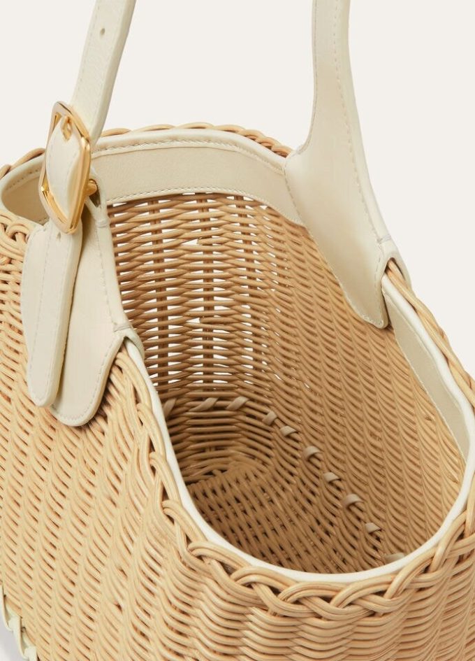Bobbin Bucket tas van riet