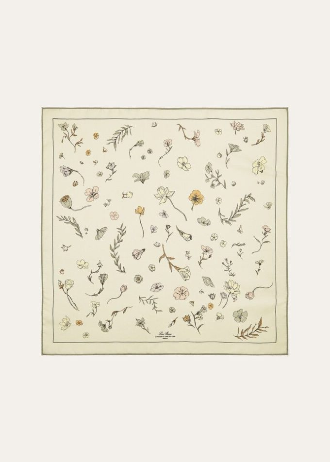 L’Arte Delle Fiber Dei Fiori Foulard 60×60